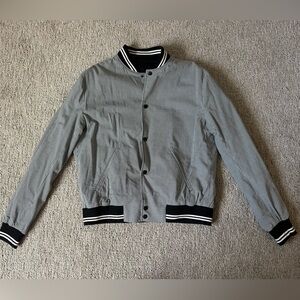 The Kooples Gingham Bomber Jacket